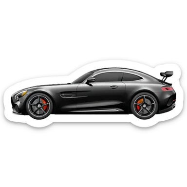 a black 4 door amg gt43 side view emoji sticker