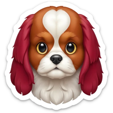 ruby colored king charles cavalier sticker