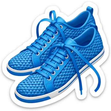 make an emoji of blue shoe laces only sticker
