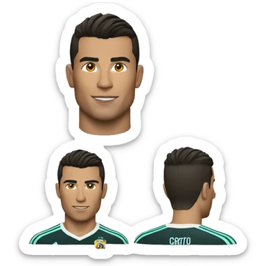 CR7 sérieux sticker