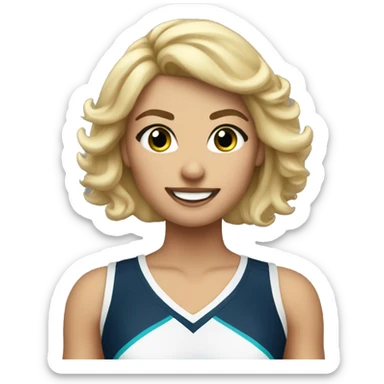 Dirty blonde cheerleader  sticker