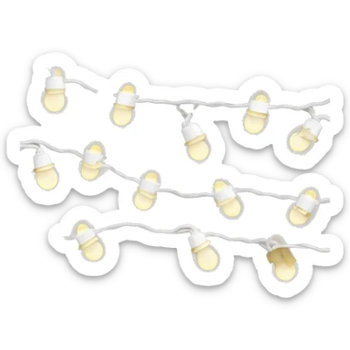 String of white and gold Christmas lights  sticker