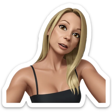 blonde girl with mole beauty sticker