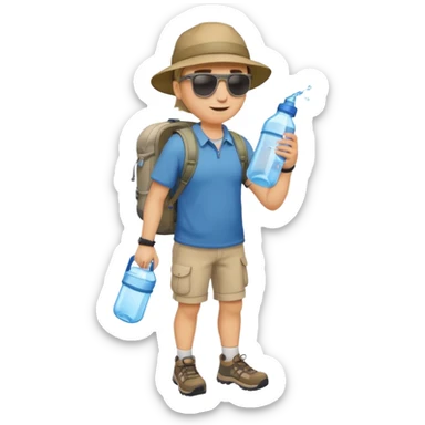 Water bottle for hiking sticker