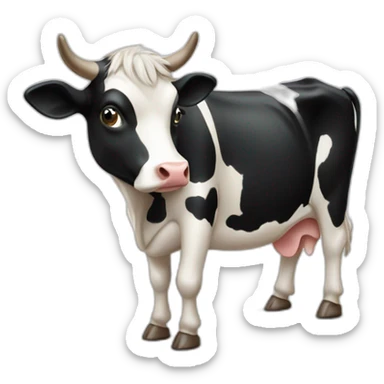 vache avec des tâches vertes sur tout le corps sticker
