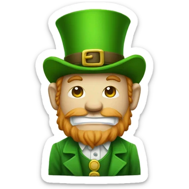  sad leprechaun with empty pockets sticker
