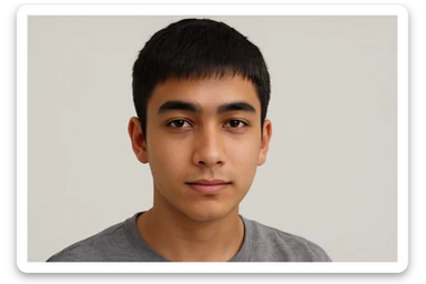 16 17 yoshli uzbek bolasini tasvirlab ber hech qanday milliy kiyimlarsiz sticker