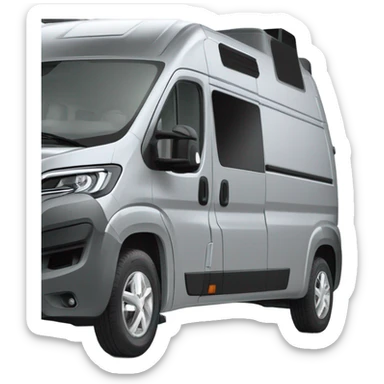 Silberfarbener Peugeot Boxer L3H2 Campervan mit Fenster  sticker