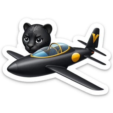 panther driving glider sticker
