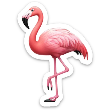 tap dancing flamingo  sticker