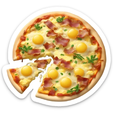 Breakfast pizza sticker