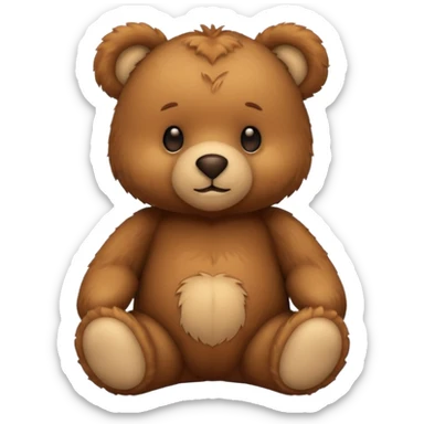 Brown teddy sticker