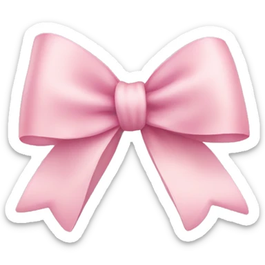 light pink ribbon bow sticker
