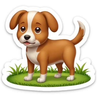 dog pooping sticker