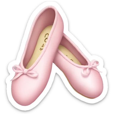 light pink christmas ballet shoes sticker