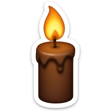 brown candle sticker