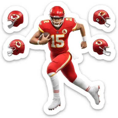 Patrick Mahomes getting tackled sticker