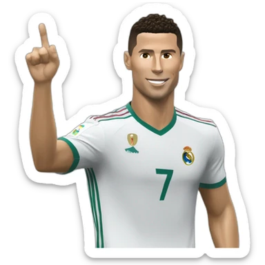ronaldo qui sert la main à macron sticker