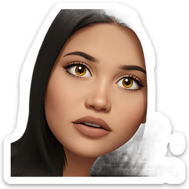 realistic portrait of girl sticker