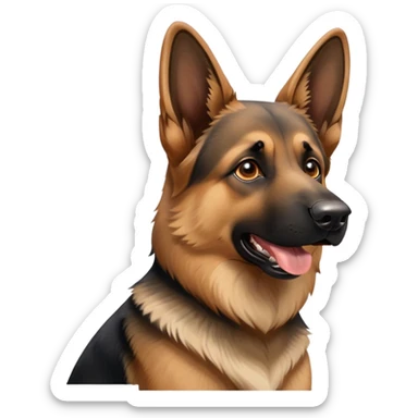 German Shepard dog barking sticker