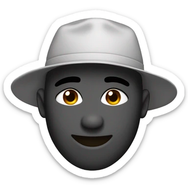 Backwards hat bitting lip sticker