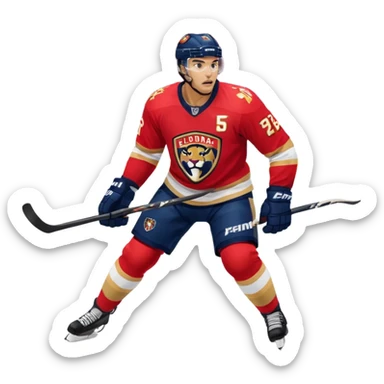 The galaxy with a with a Florida Panthers player
 sticker