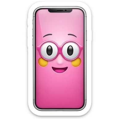 iPhone pink sticker