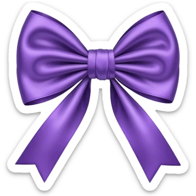 Purple bow sticker
