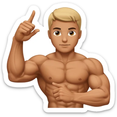 Braço forte apontado para direita sticker