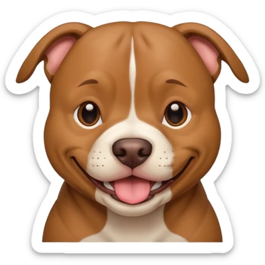 Pitbull dog Happy face. sticker