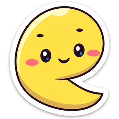 cute number 4 character winking sticker