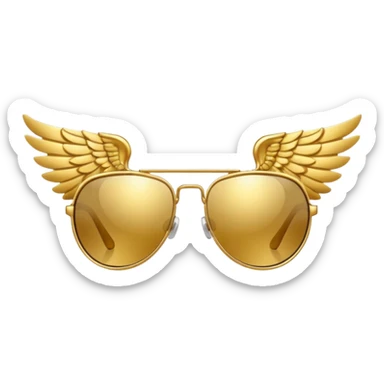 fancy sunglasses with wings sticker