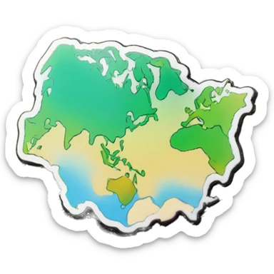 world map pins  sticker