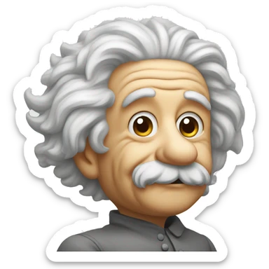albert einstein lean on his fist sticker