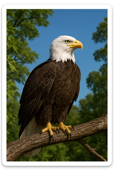 Bald eagle sticker