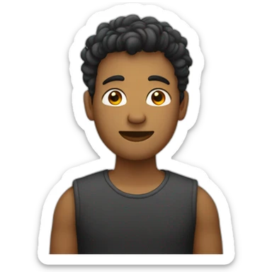 Homme de petite taille avec des cheuveux noir sticker