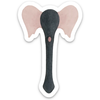 BLACKPINK-inspired gothic lightstick, no hearts, dreamy and elegant, black and pink, watercolor style sticker