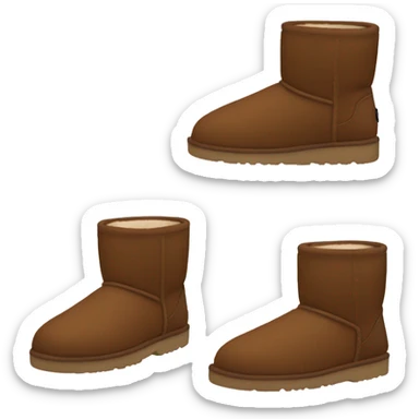brown tasman ugg sticker
