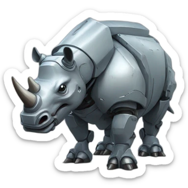 Giant robot rhinoceros sticker