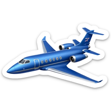 a cj2 jet plane two engines in the back no engine under the wingsthe solid color dark blue sticker