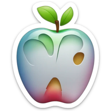 apple and samsung logo combined sticker