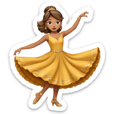 dancer mid-twirl party pose sticker