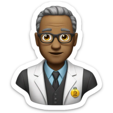 Professor from the series La Casa Robot sticker