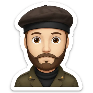 Man with Dark Beret – Brown beard, black beanie.






 sticker