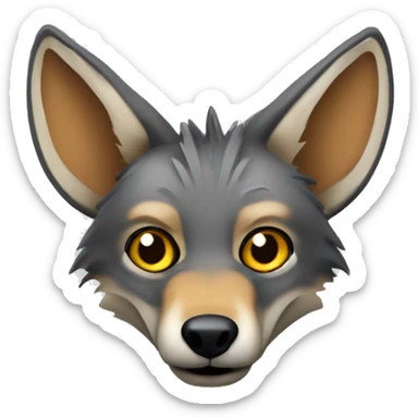 A drunk wild jackal  sticker