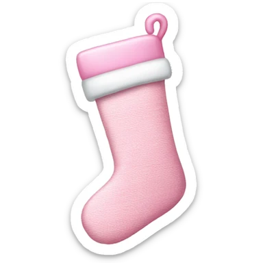 Light pink Christmas stocking with letter L sticker