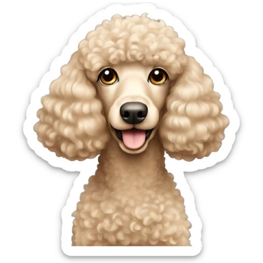 Beige Poodle sticker