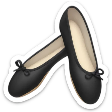 black ballet shoes sticker
