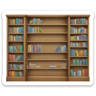 empty bookshelf sticker