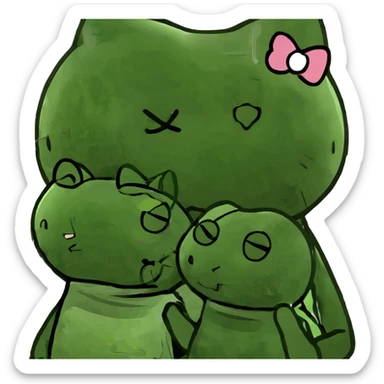 Hello kitty kissing dear Daniel sticker